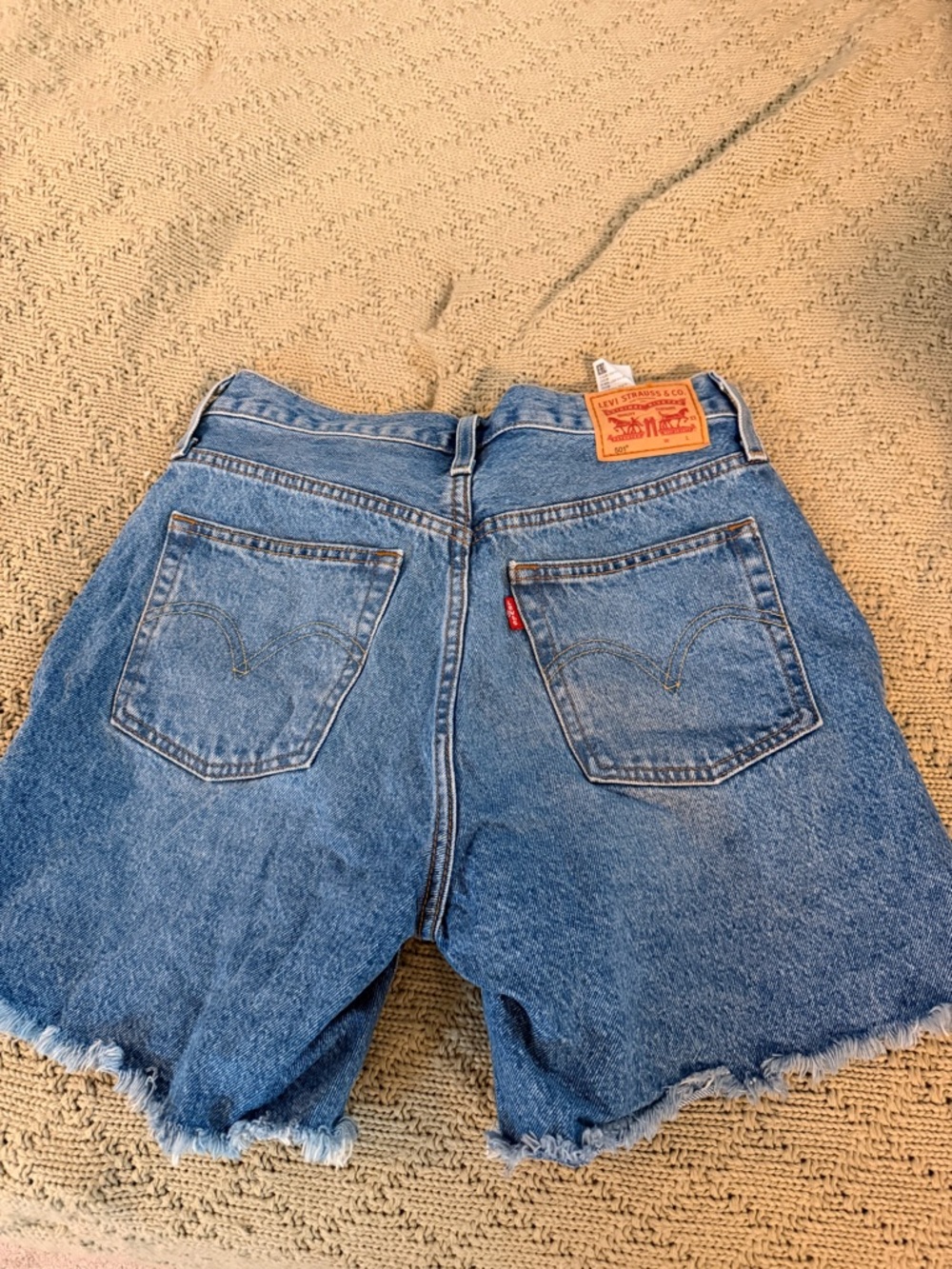 Levi's Women's Medium Blue Denim Cutoff Shorts